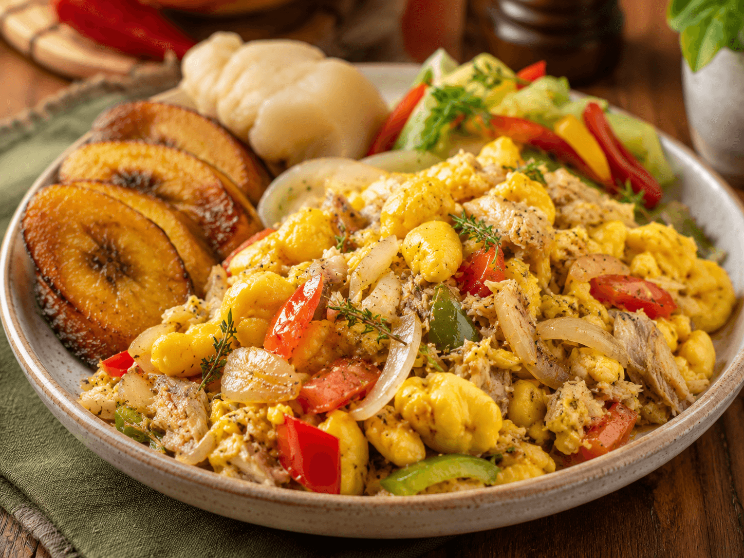 Akee & Saltfish special from Mr Wests Caribbean Cuisine
